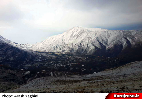 کوههای پوشیده از برف البرز/ عکس