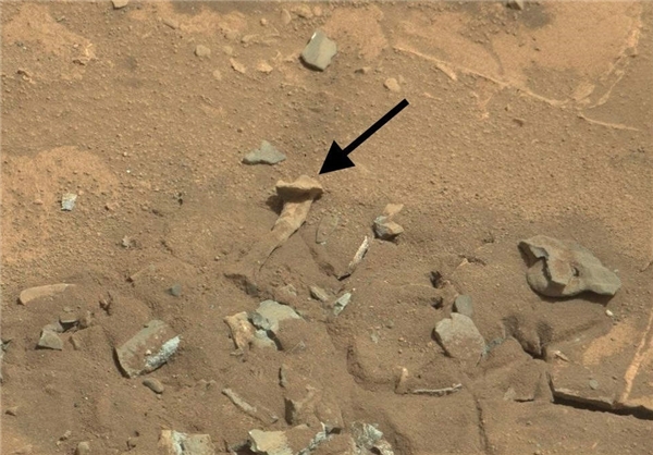 پیدا شدن یک قطعه استخوان در مریخ + عکس
