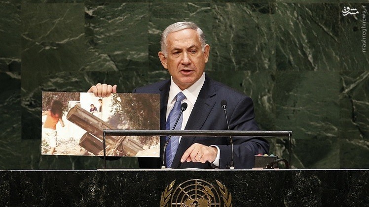 عکس/ تصویری که نتانیاهو در سازمان ملل نشان داد