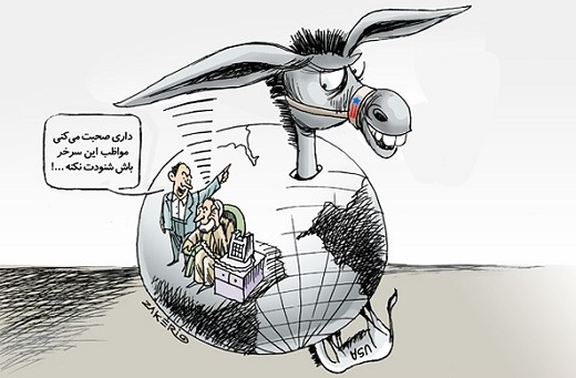 کاریکاتور/ علاقه آمریکا به شنود و جاسوسی از مخابرات ایران