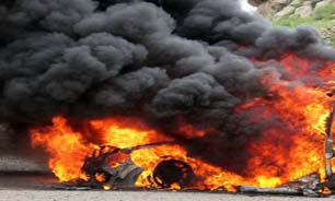 سرنشین خودروی MVM در آتش سوختند
