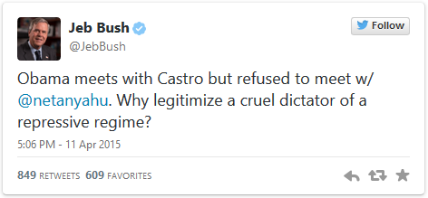 /// جب بوش این دیدار را در صفحه توئیتر خود مورد انتقاد قرار داد