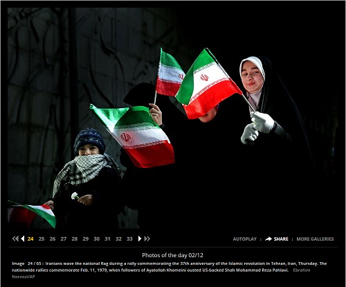 تصویر برگزیده مراسم 22 بهمن توسط وب سایت « سی اس مانیتور » آمریکا