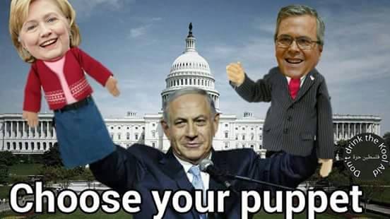 عروسک های خیمه شب بازی نتانیاهو