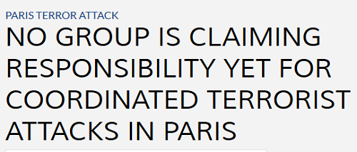 داعش هنوز مسئولیت حملات پاریس را نپذیرفته است/ طرفداران داعش در شبکه های اجتماعی جشن گرفته اند