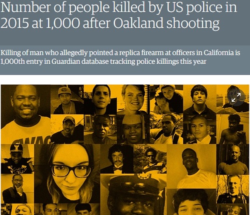 3 قتل در هر روز، رزومه کاری پلیس آمریکا در 2015