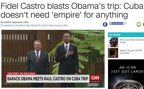 فیدل کاسترو: برادر اوباما ما نیازی به امپراطوری شما نداریم!