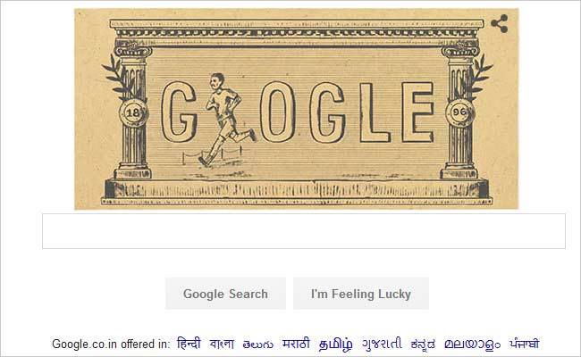 تغییر لوگوی گوگل به مناسبت 120 سالگی بازی های المپیک