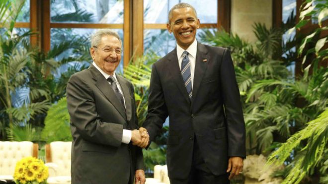 دیدار رؤسای جمهوری آمریکا و کوبا بعد از 88 سال