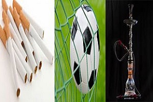 استعمال سیگار و قلیان در فوتبال ایران