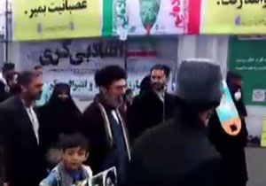 حضور مجتبی خامنه‌ای در راهپیمایی 22 بهمن/ فیلم