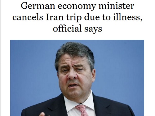 لغو سفر وزیر اقتصاد آلمان به ایران