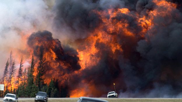« فورت مک کوری » در ایالت آلبرتای کانادا قبل و بعد از آتش سوزی + تصاویر ماهواره ای