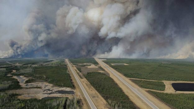 « فورت مک کوری » در ایالت آلبرتای کانادا قبل و بعد از آتش سوزی + تصاویر ماهواره ای