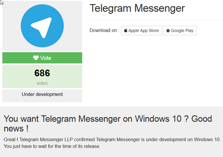 نسخه یونیورسال نرم افزار تلگرام درحال ساخت
