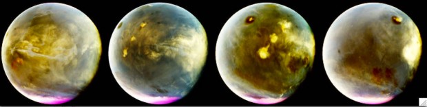 تصاویر پرتو های فرابنفش روی مریخ