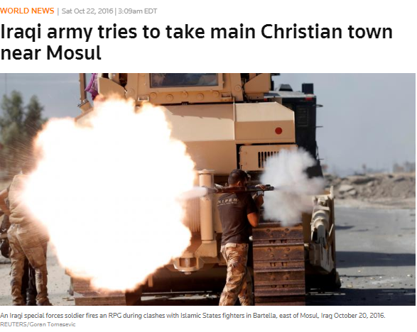 پیش روی ارتش عراق برای بازپس گیری قراقوش/تلاش داعش برای پراکنده کردن حملات نظامی