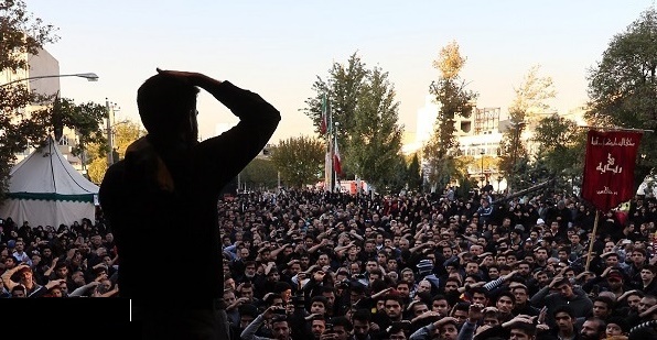 تجمع بزرگ عزاداران دو بانوی دمشق در ميدان 13 آبان