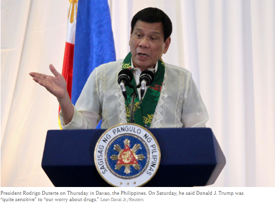 //دوترته در گفتگو تلفنی با ترامپ : روابط فیلیپین و آمریکا پا برجاست