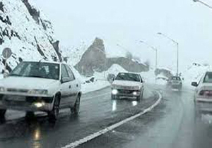 بارش برف در جاده های مواصلاتی 5 استان کشور