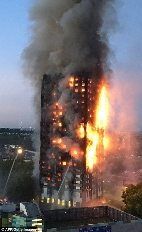 آتش سوزی برج مسکونی در لندن