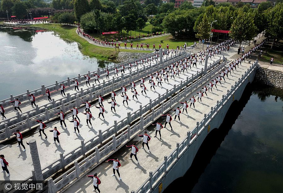 آموزش ورزش تای چی در چین/ تصاویر