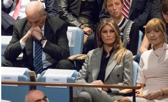 چهره دیدنی جان کلی هنگام سخنرانی ترامپ در سازمان ملل