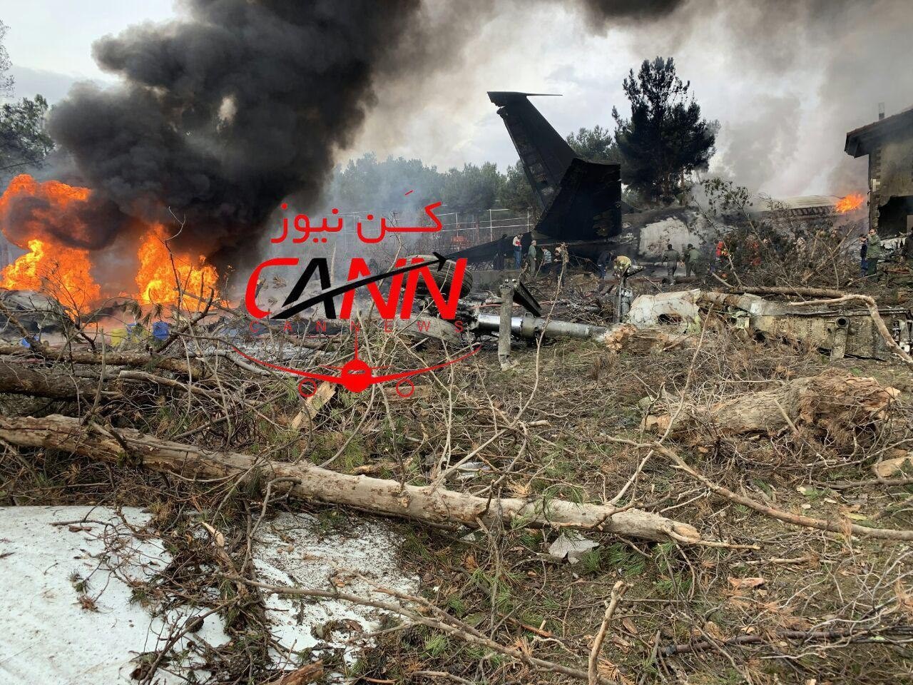 تصاویر هولناک سقوط هواپیمای 707 در کرج