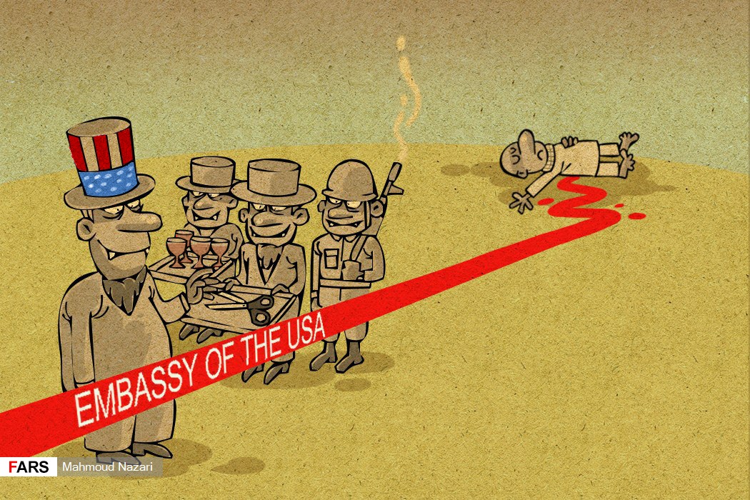 خون شهیدان فلسطین، سد راه شیاطن/ کاریکاتور