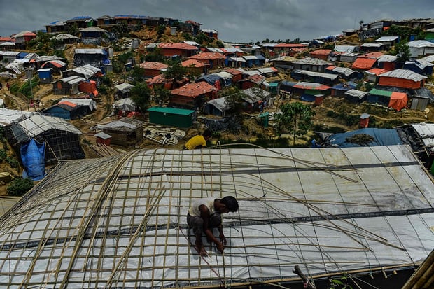 سیل زدگی و رانش زمین در پناهگاه های مردم روهینگیا در بنگلادش