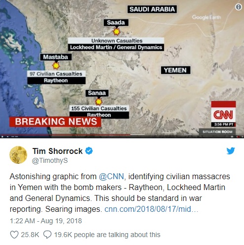عدم پاسخگویی وزارت دفاع آمریکا در قبال استفاده از سلاح های آمریکایی در جنگ یمن