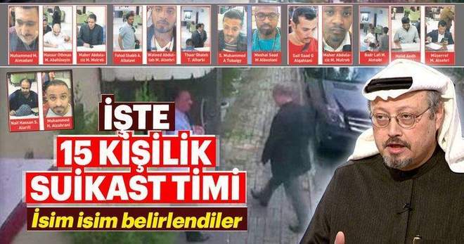روزنامه ترکیه 15 سعودی را که در ناپدید شدن روزنامه نگار سعودی نقش داشتند را معرفی می کند