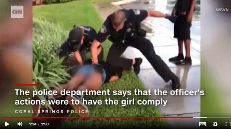 کتک زدن وحشیانه دختر 14 ساله توسط پلیس فلوریدا