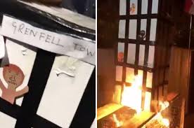 تمسخر و به آتش کشیدن ماکت برج گرنفل خشم جامعه لندن را برانگیخت