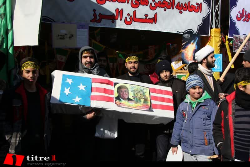 حضور پرشور مردم البرز در راهپیمایی 22بهمن/فجر سلیمانی مردم کرج + فیلم