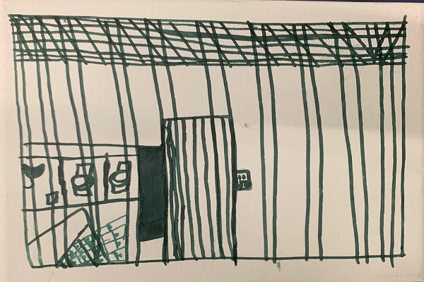 وقتی آرزوهای کودکان در قفس های دست ساز ترامپ دفن می شود/ نقاشی دردناک کودک مهاجر + عکس