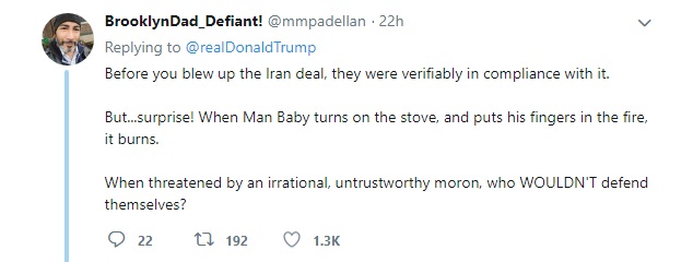 تیر تهدید آمیز واشنگتن علیه ایران به سنگ خورد/ واکنش کاربران توئیتر به ادعای دروغین ترامپ علیه ایران/ تو خودت بحران هستی