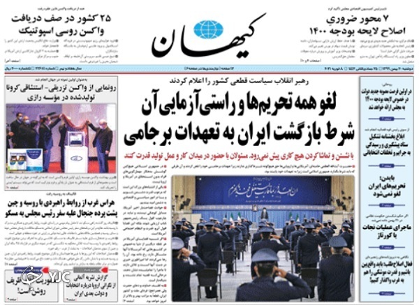 صفحه نخست روزنامه‌های سیاسی ۲۰ بهمن؛ لغو تحریم‌ها شرط بازگشت ایران به تعهدات برجامی