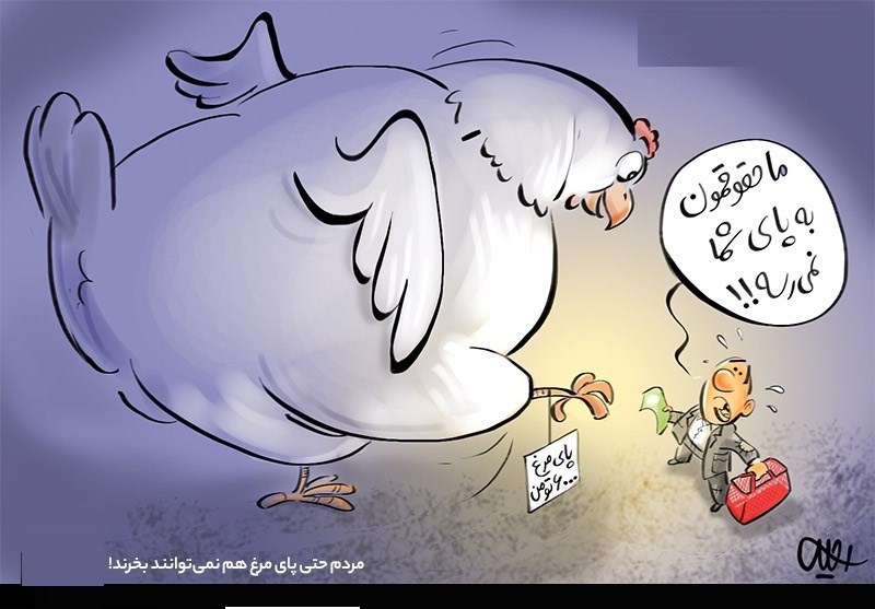 کاریکاتور/ مردم حتی پای مرغ هم نمی‌توانند بخرند!