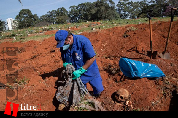 نبش قبر در برزیل به خاطر افزایش تلفات کروناویروس + تصاویر