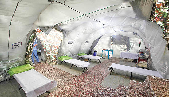 بیمارستان صحرایی البرز در حال آماده سازی است