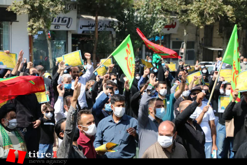 تجمع اعتراضی مردم کرج در واکنش به اقدام موهن شارلی ابدو/ البرزی ها سیاست های ضد اسلامی صهیونیست و استکبار را محکوم کردند + تصاویر
