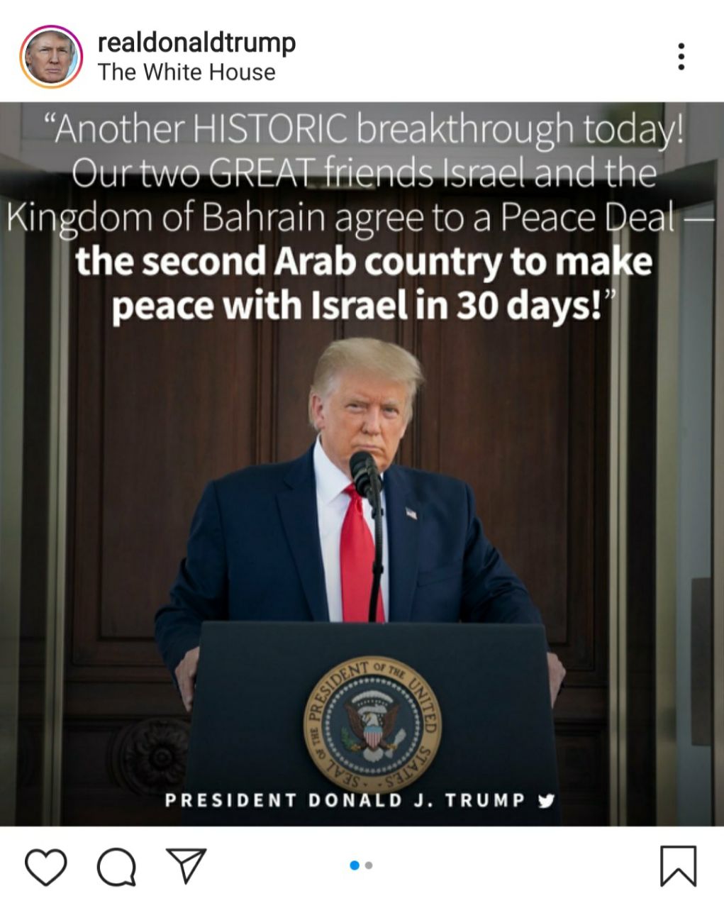 شادی ترامپ از صلح دومین کشور عربی با رژیم صهیونیستی