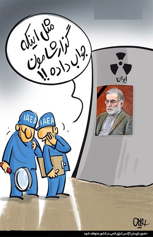 کاریکاتور/ توقف حضور جاسوسان آژانس بین المللی انرژی اتمی در ایران
