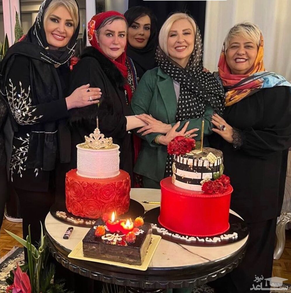 جشن تولد لاکچری مرجانه گلچین در کنار سایر بازیگر زن سینما / عکس