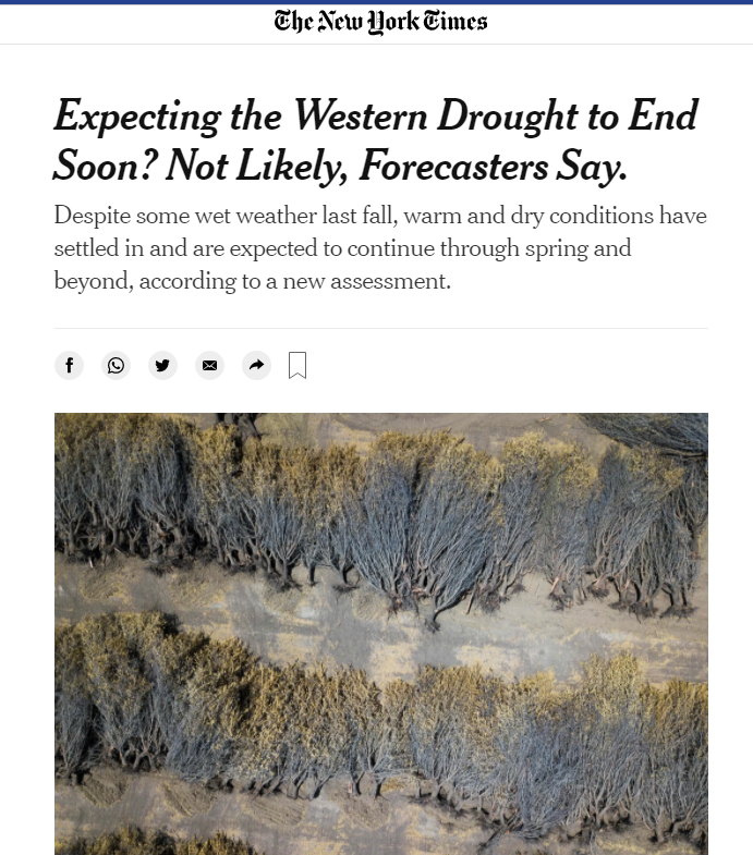 خشکسالی مرگبار در غرب آمریکا