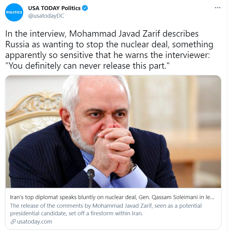 ذوق‌زدگی رسانه‌های صهیونیستی و غربی از اظهارات ظریف/ بازی وزیر امور خارجه در زمین دشمن و موج سواری معاندین