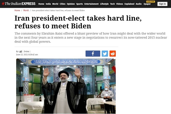 رئیس جمهور منتخب ایران تمایلی به مذاکره با آمریکا ندارد/ واشنگتن و رژیم صهیونیستی به دنبال کاهش سلاح های هسته ای ایران هستند