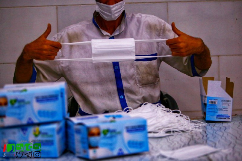 تولید انبوه ماسک تنفسی در اشتهارد البرز + تصاویر