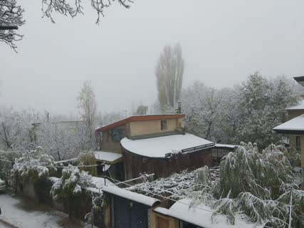اولین بارش چشم نواز برف در شهرستان طالقان + تصاویر